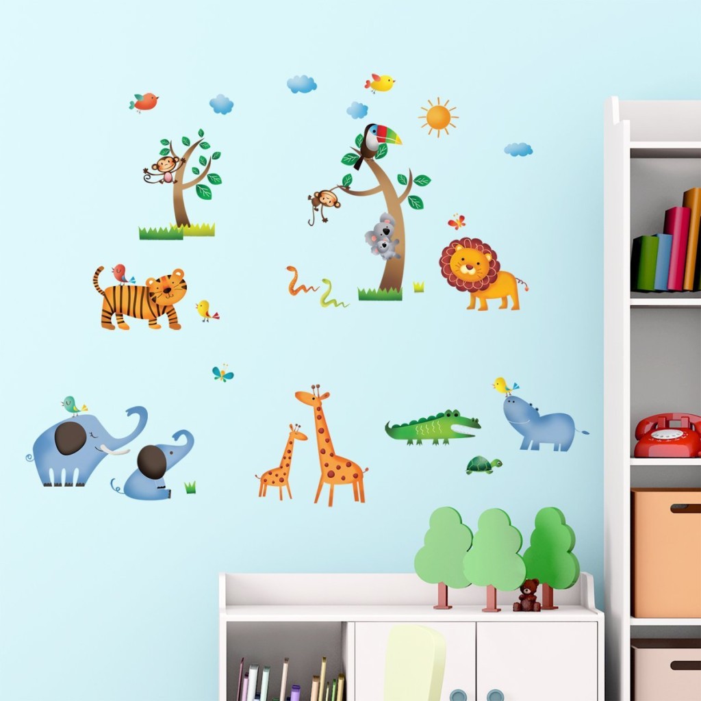 Adesivo Metro Misurabambini LURNODY 50-150cm - Decorazione Murale Jungle Per Cameretta, Facile Da Applicare, Design Animali Colorati - Foto 4