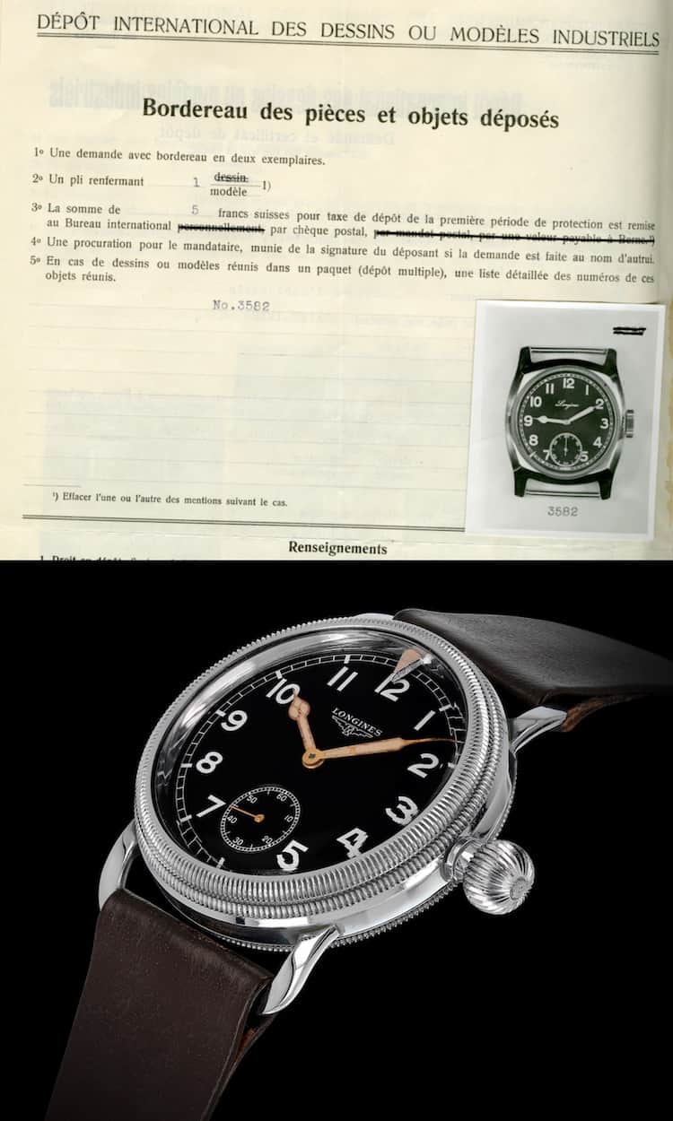 Longines Pilot Majetek originale e brevetto